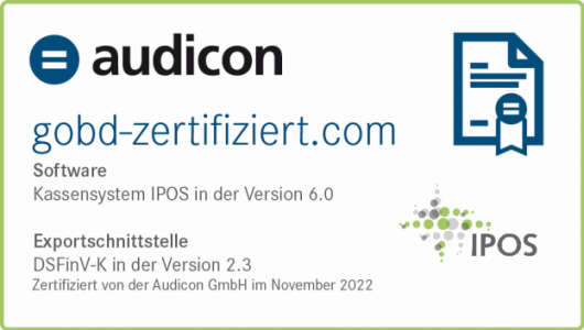 IPOS zertifiziert von der Audicom GmbH im November 2022